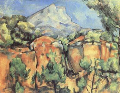 Paul Cezanne Mont Sainte-Victoire Seen from the Quarry at Bibemus (mk09) France oil painting art